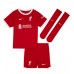 Tanie Strój piłkarski Liverpool Mohamed Salah #11 Koszulka Podstawowej dla dziecięce 2023-24 Krótkie Rękawy (+ szorty)